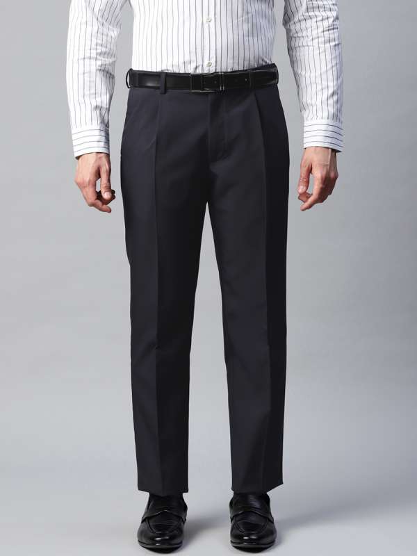 Buy LOUIS PHILIPPE Mens Pleated Front Regular Fit Solid Trouser  Shoppers  Stop