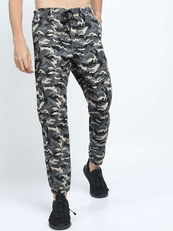 Elastic waist military print viscose pants - GINGA Eshop