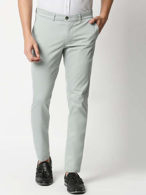 Buy BASICS Mens Tapered Fit Plain Trousers  Shoppers Stop