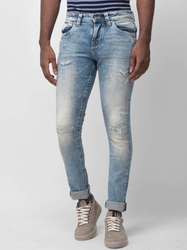 Buy Woodland Blue Regular Fit Cotton Jeans for Men Online  Tata CLiQ