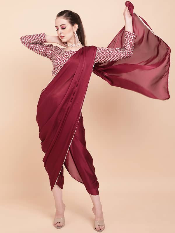 Pant Saree Style -A modern way to... - Blossomgirlgauri | Facebook