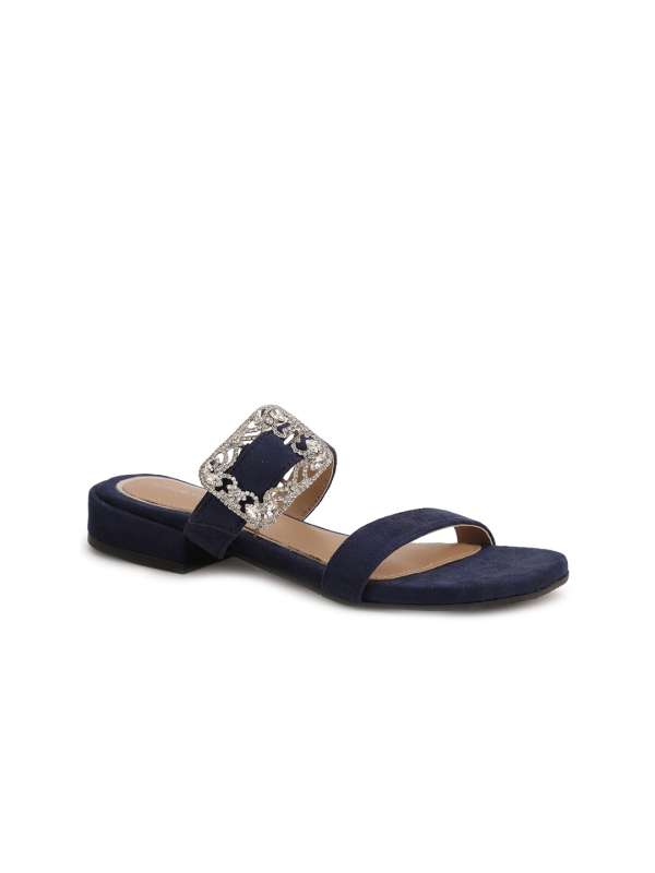 Navy Blue Sandal Women Flats Buy Navy Blue Sandal Women Flats
