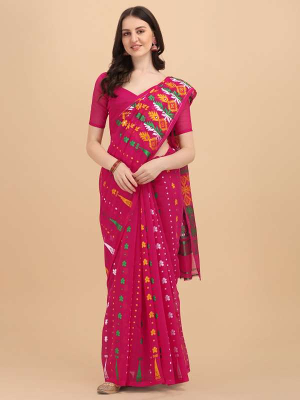 Myntra dhakai shop jamdani saree