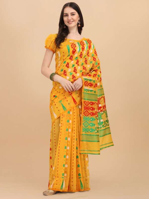 Myntra dhakai outlet jamdani saree