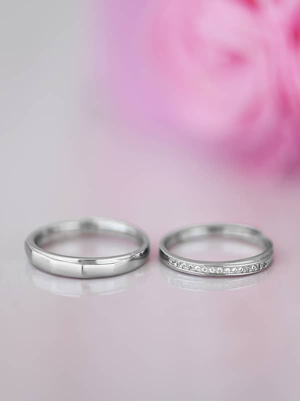 Buy Silver Heart String Couple Rings for Women Online in India