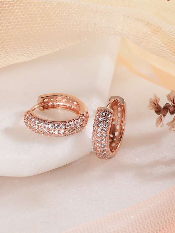 Buy Silver Hoop Earrings Online in India Myntra