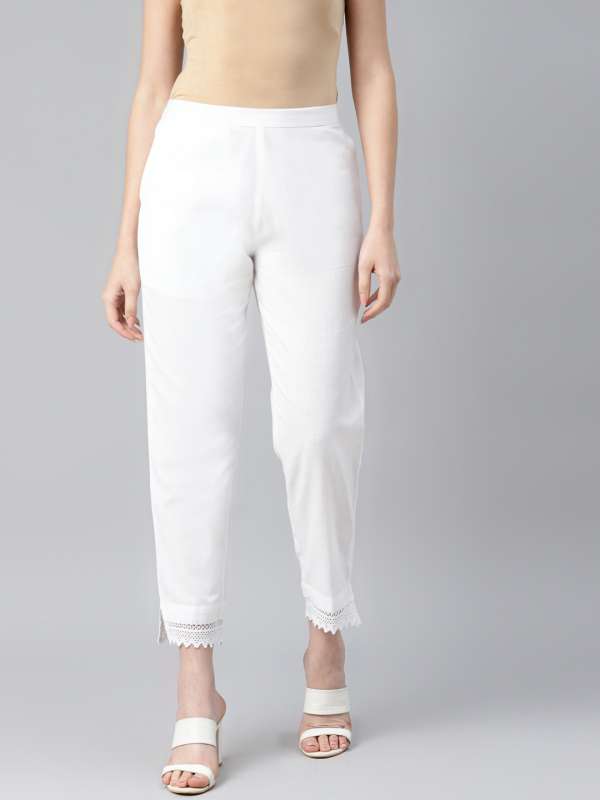 Buy Tokyo Talkies White Tapered Fit Cargos for Women Online at Rs599   Ketch