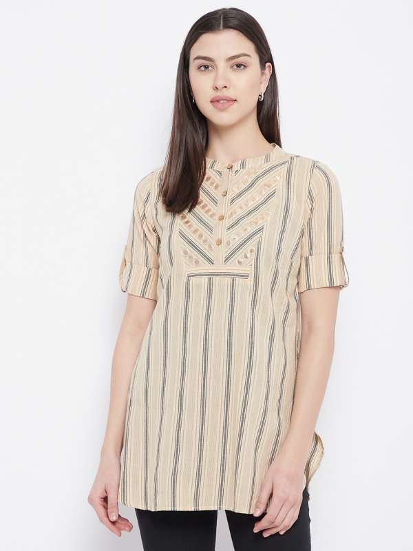 Buy Beige Tops for Women by Ruhaan'S Online