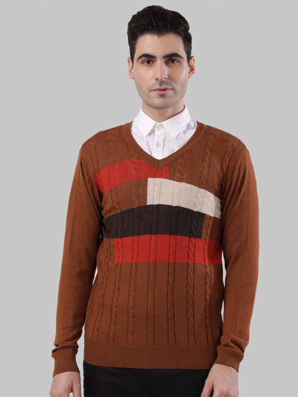 Buy Raymond Orange Sweaters online in India