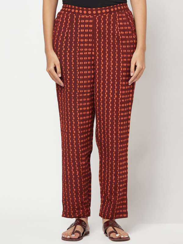 Buy FabNu Multi Striped Cotton Linen Pant for Women Online at Fabindia   10730755