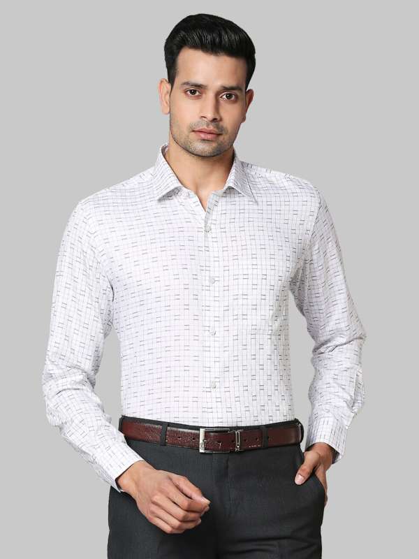 Raymond White Checked Formal Shirt Buy Raymond White Checked