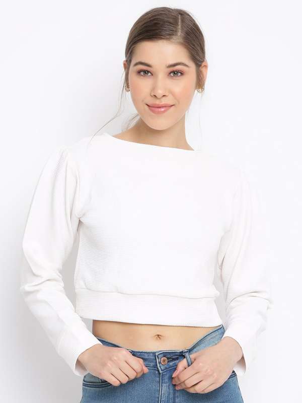 Solid White Crop Top