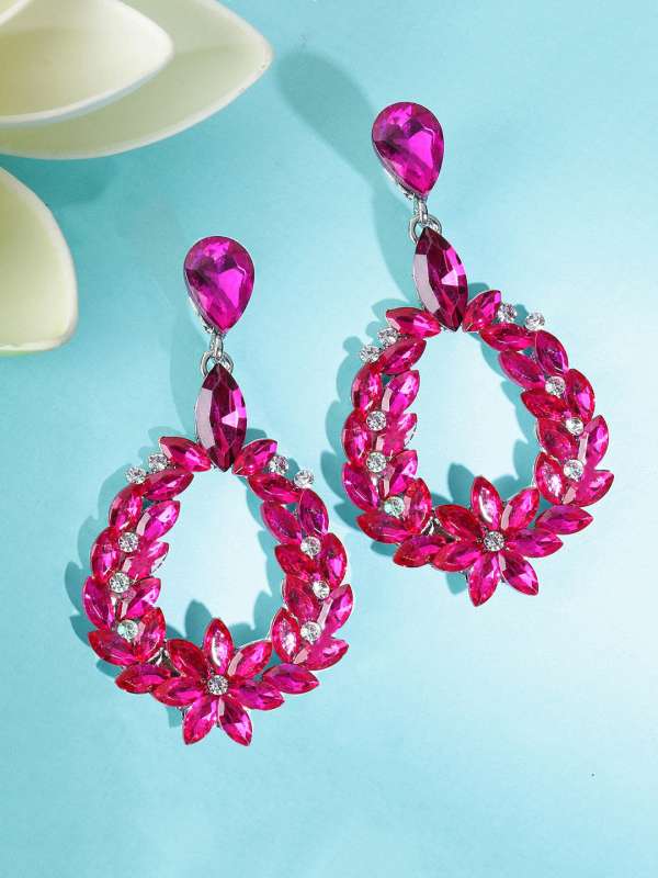Hot pink prom jewelry outlet
