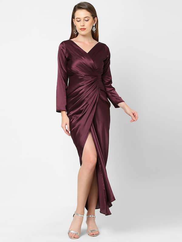 Women's High Split A-Line Satin Fashion Designer Prom Dresses (Long) –  International Women's Clothing - Women's fashion designer plus size clothes