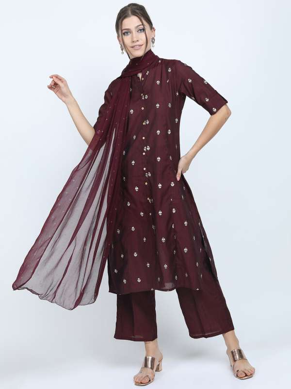 Vishudh kurta cheap palazzo sets myntra