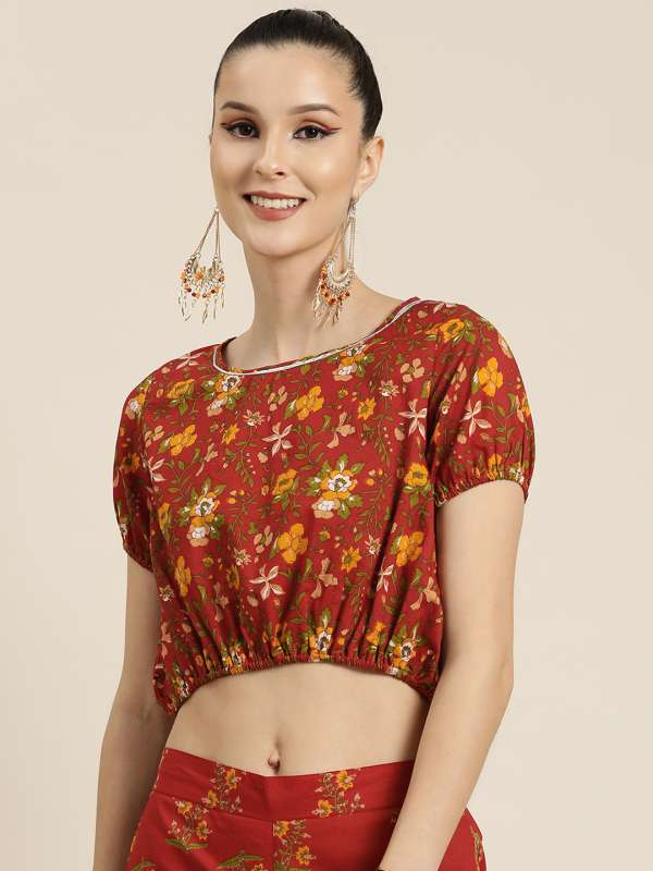 Buy Floral Crop Top for Women Online in India