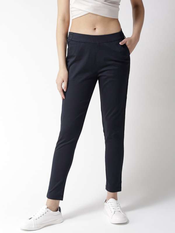 Buy Xpose Women Black Solid Skinny-Fit Treggings online