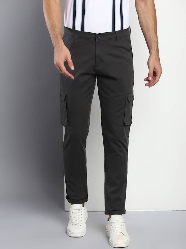 Buy Paige Men Black Solid Flat-Front Trousers for Men Online | The  Collective-saigonsouth.com.vn