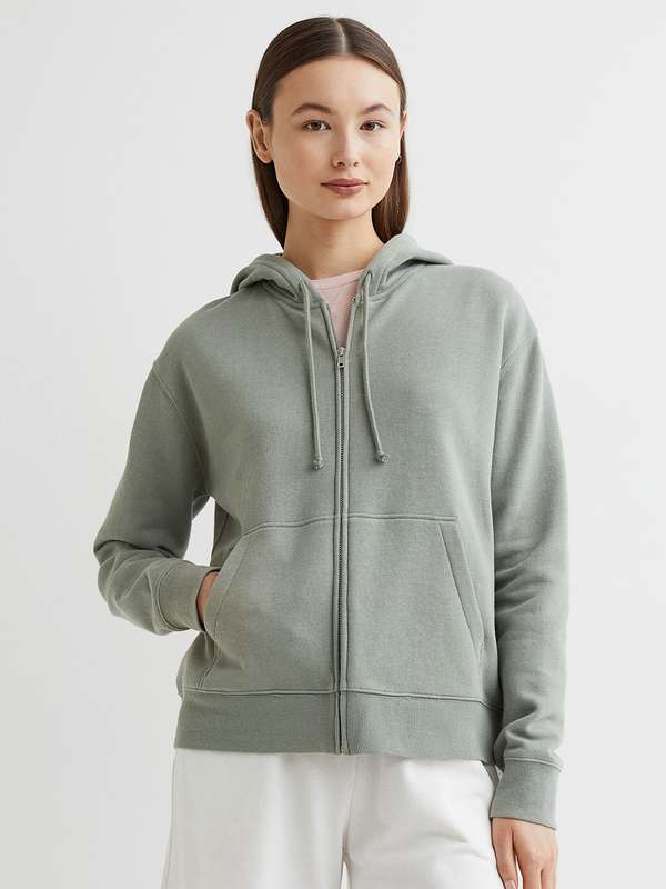 womens grey zip up jacket
