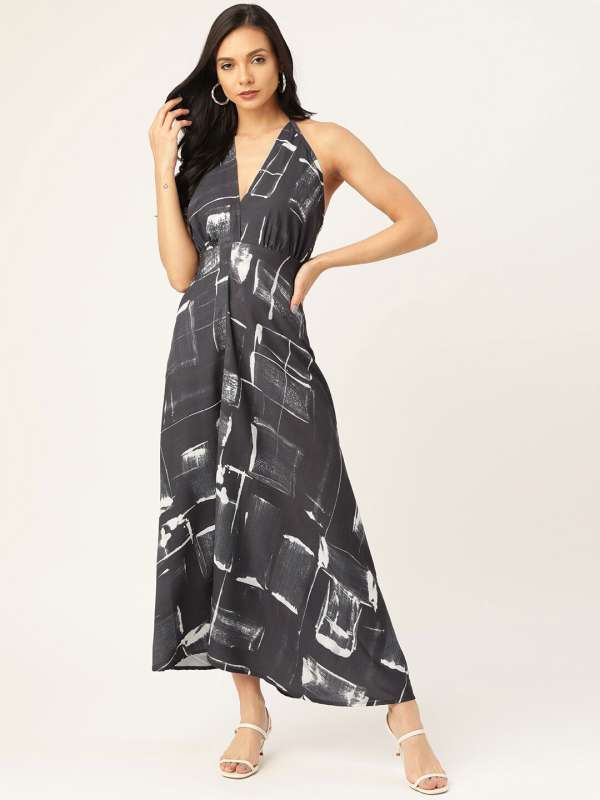 Buy HOTTEST EX! HALTERNECK SKY BLUE DRESS for Women Online in India