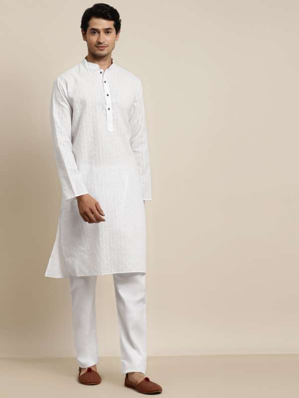 White churidar kurta pajama sales