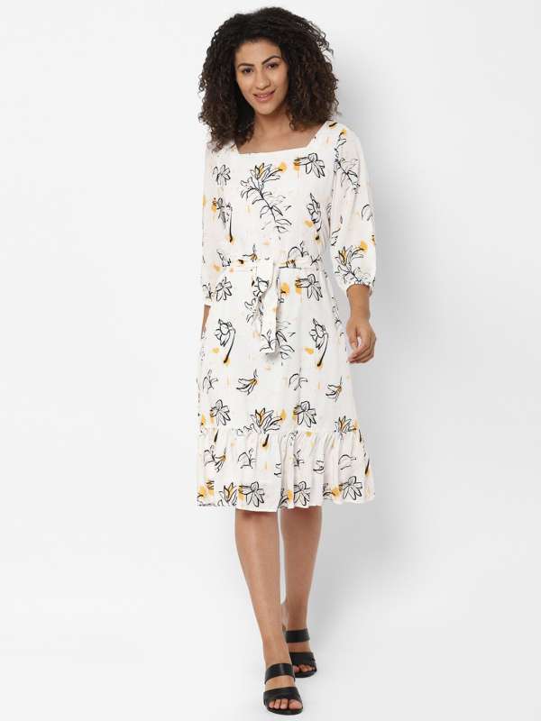 Allen Solly Women Knee Length Dresses Buy Allen Solly Women Knee