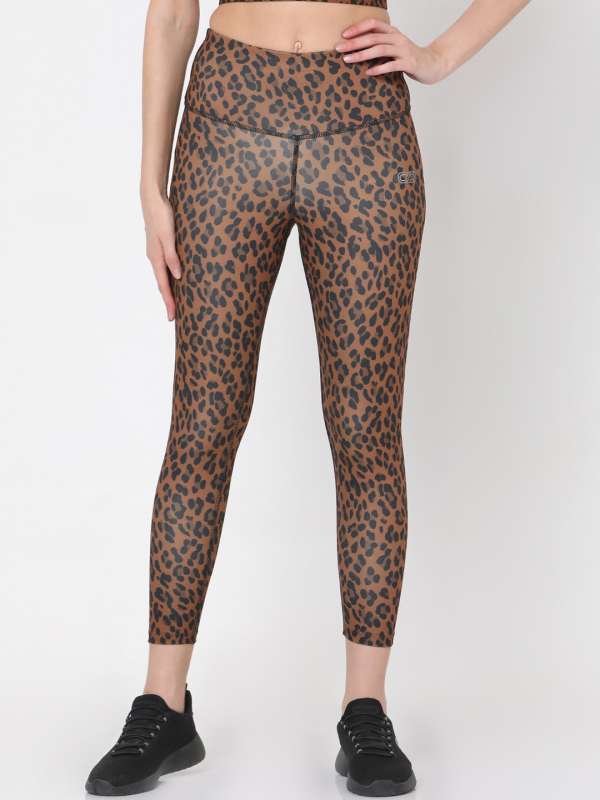Avia Leopard Print Black Leggings Size 12 - 14 - 0% off