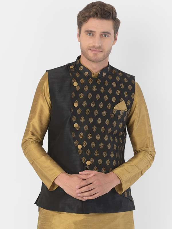 Deyann Black Printed Nehru Jacket 7272249.htm Buy Deyann Black