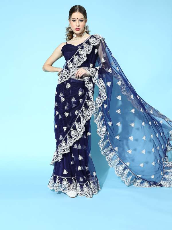 Floral deals sarees myntra