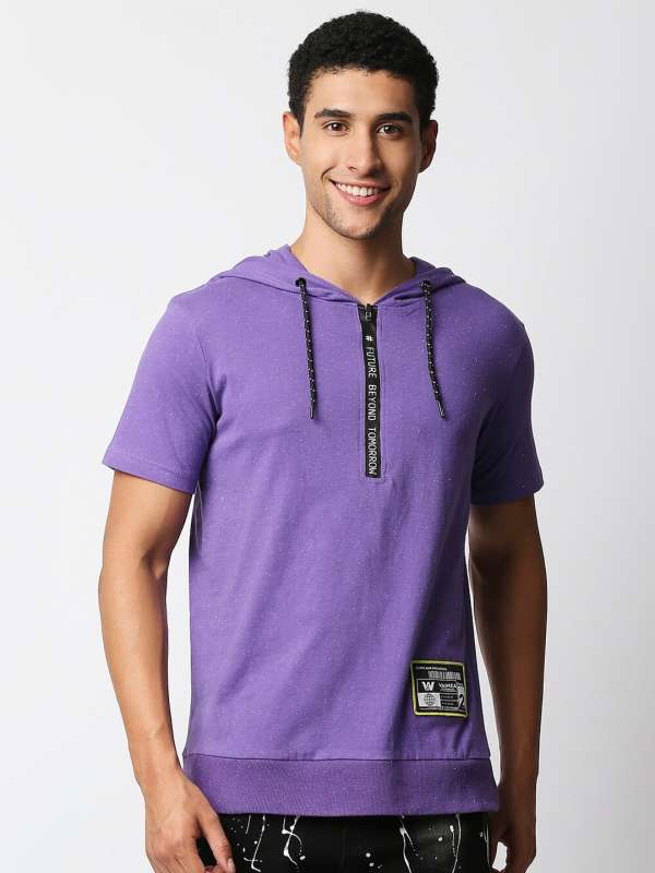 Hooded t shirt online online shopping
