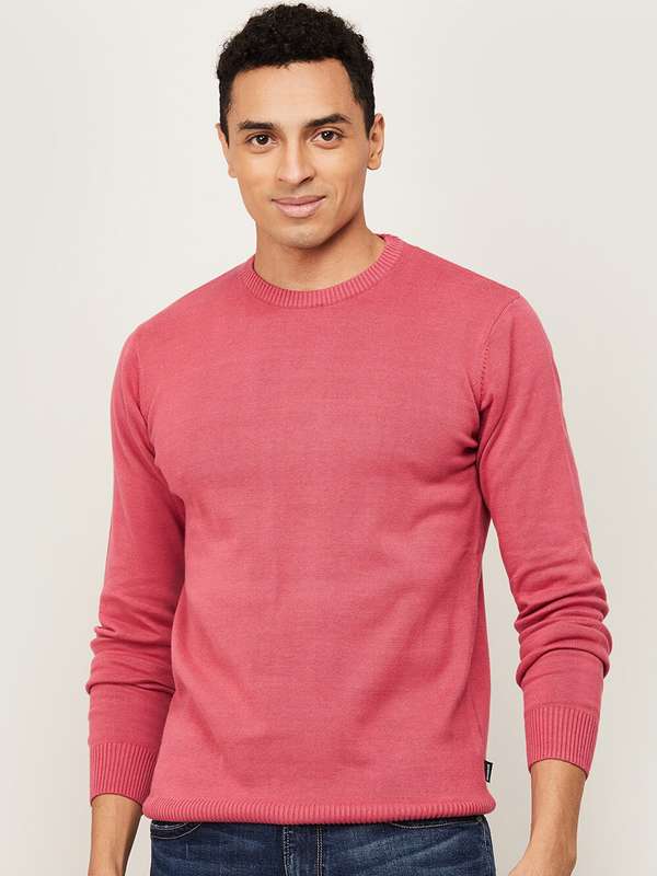 Men Pink Sweater - Buy Men Pink Sweater 