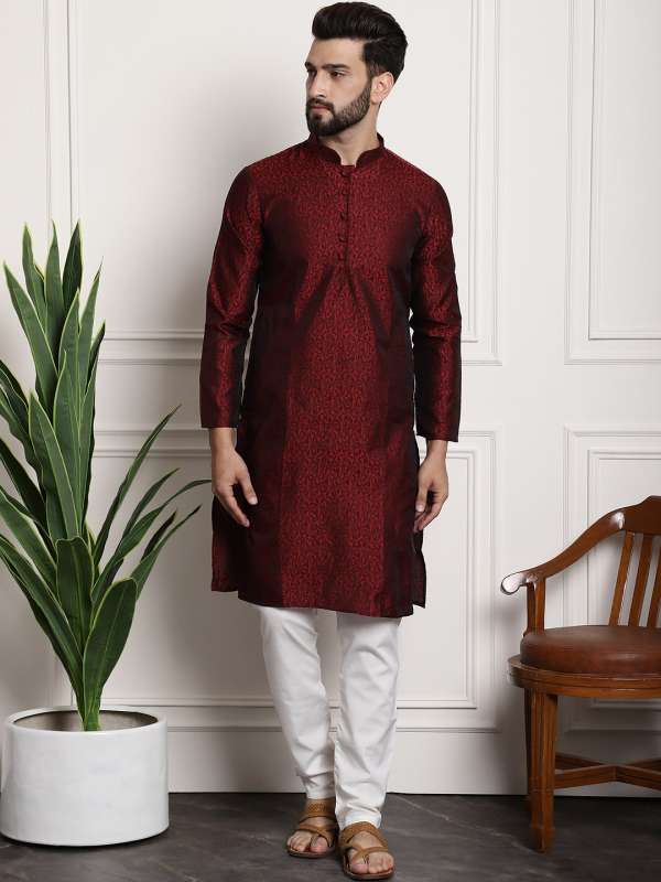 Red and white kurtis on sale