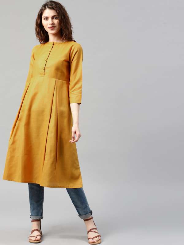 mustard kurtis online