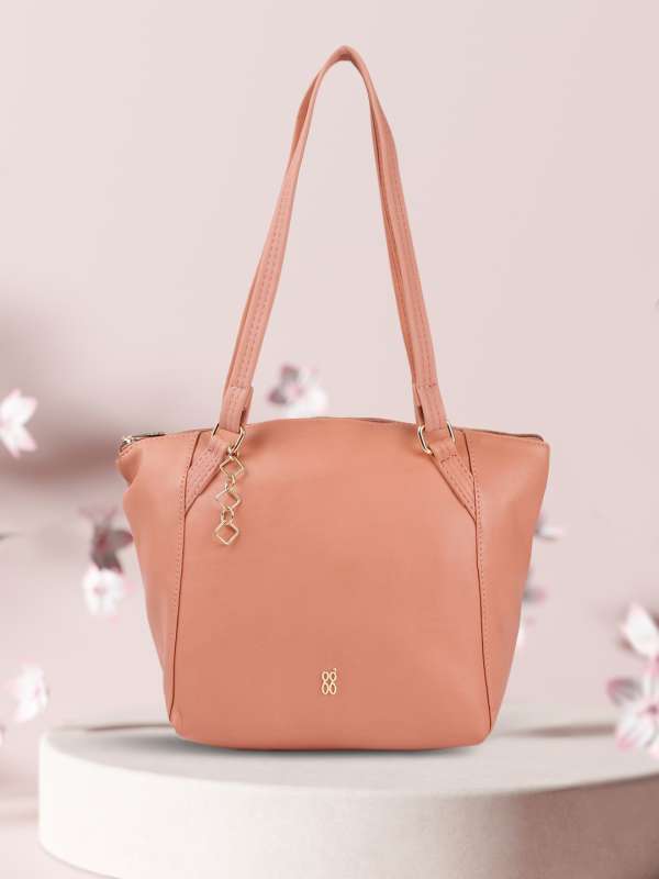 Baggit pink solid hotsell shoulder bag