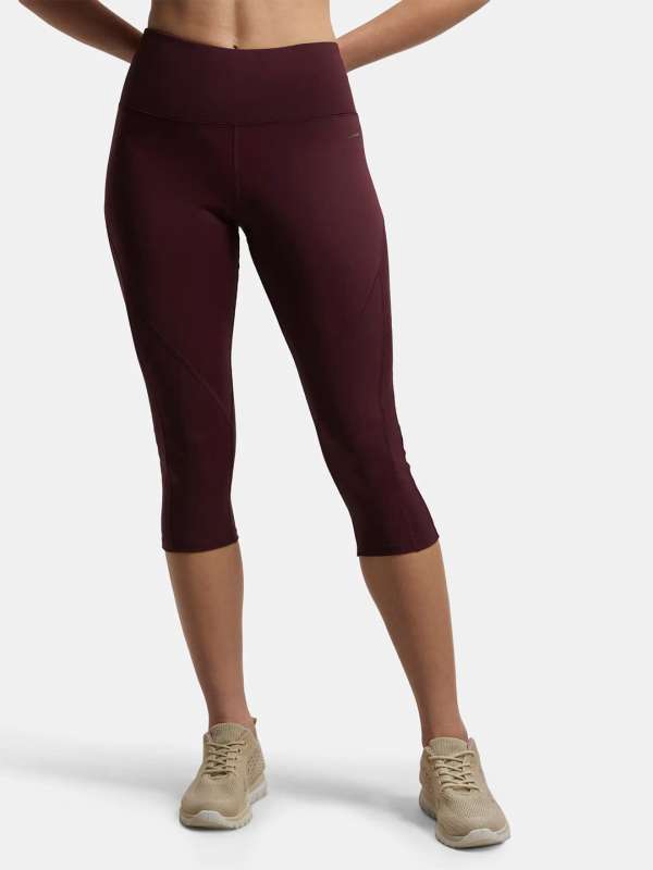 Wine Solid Stretchable Leggings 3930106htm - Buy Wine Solid Stretchable  Leggings 3930106htm online in India