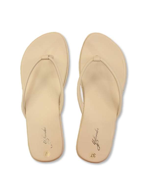 White bling sales flip flops