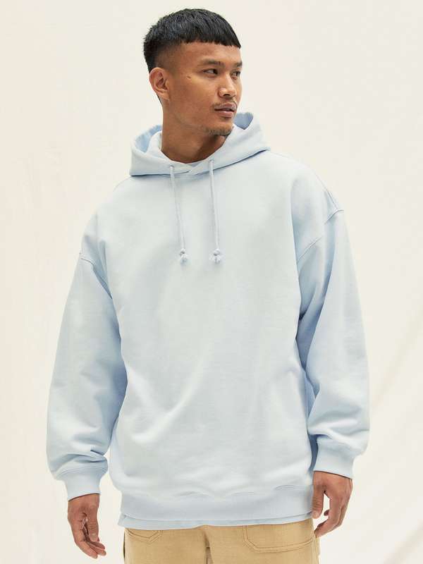 Powder Blue Mens Hoodie Cheap Factory 