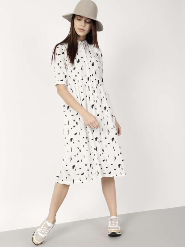 Myntra polka dot online dress