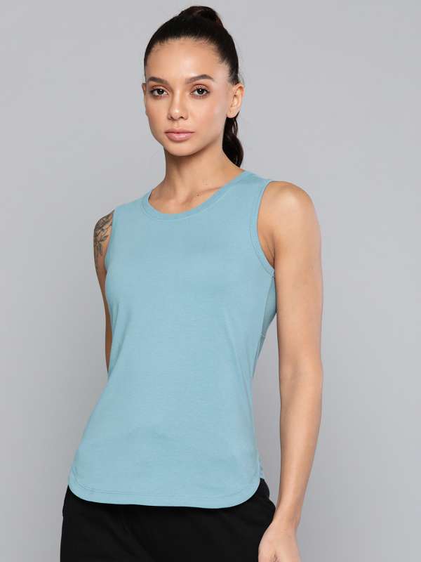 Aqua Blue Sleeveless T Shirt 4739784.htm - Buy Aqua Blue