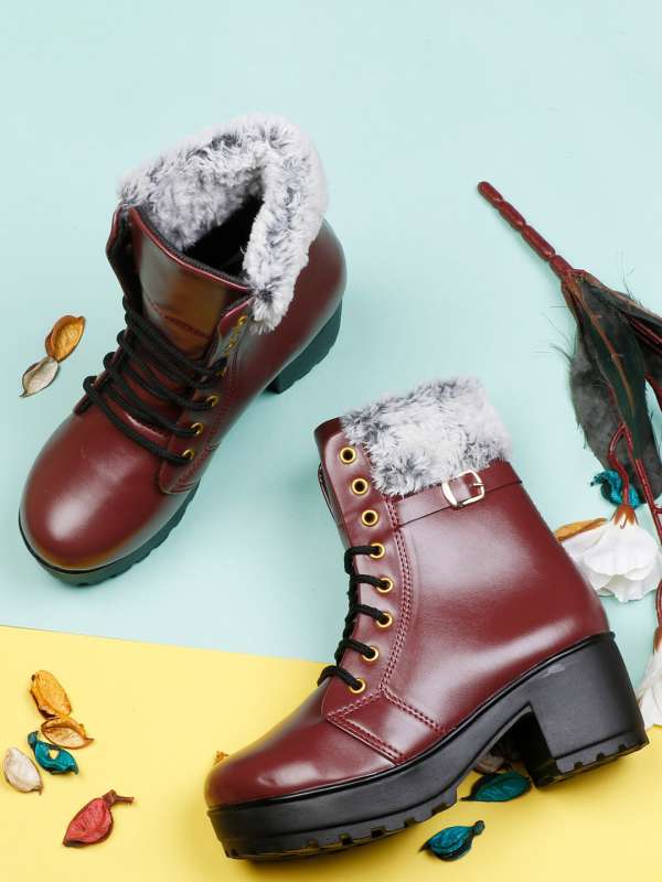 Maroon Women Shoes Boots Buy Maroon Women Shoes Boots online in