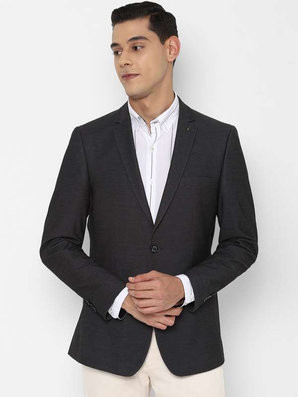 John Miller Grey Solid Slim Fit Jacket 