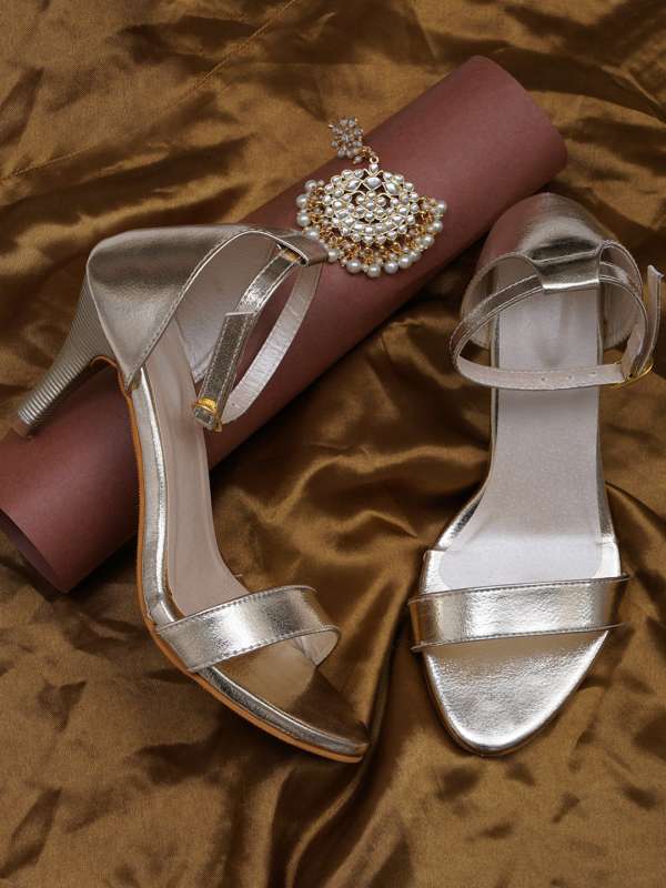 Silver kitten sales heel sandals