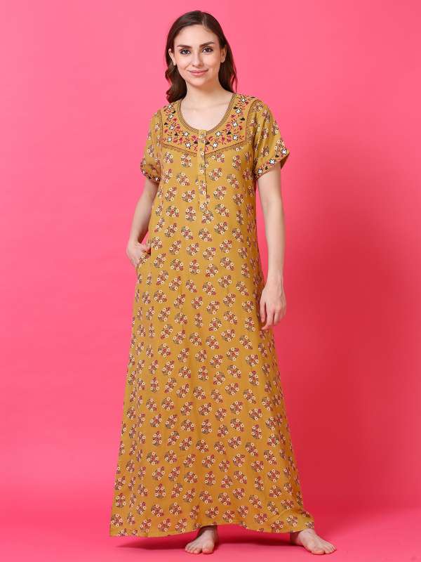 Yellow Nightdresses Buy Yellow Nightdresses online in India