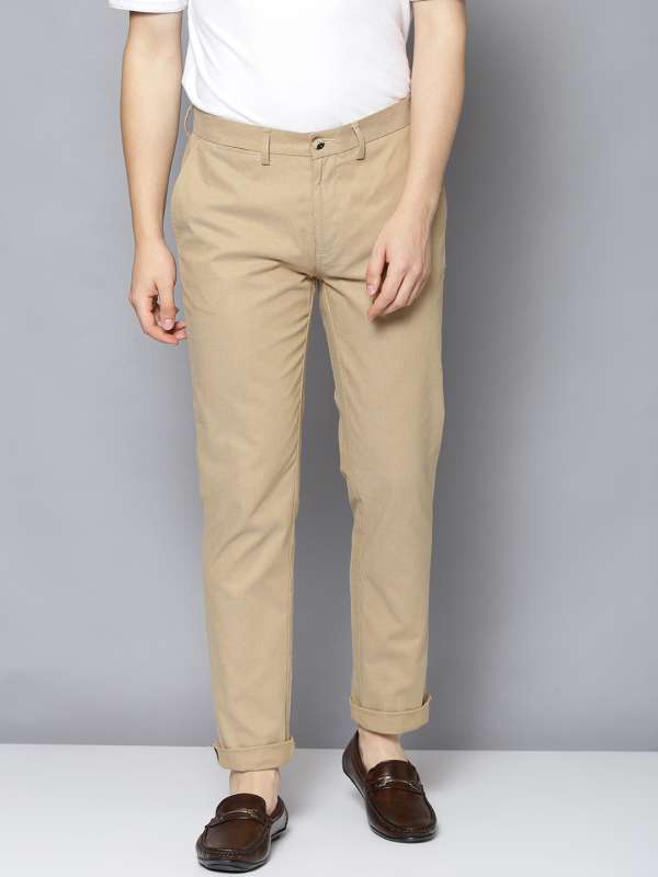 Buy CELIO Camel Mens Slim Fit Solid Trousers  Shoppers Stop