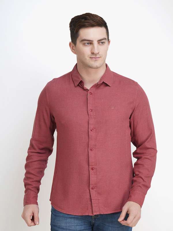 maroon color dress shirt