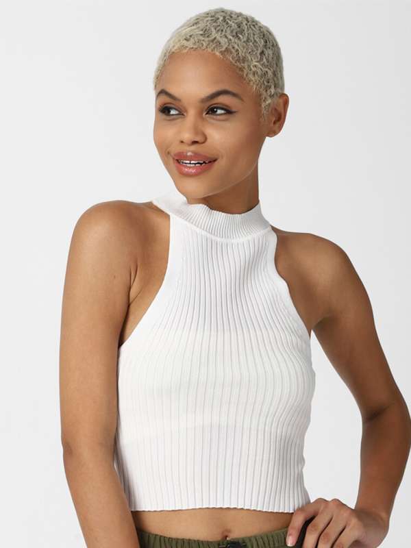 White turtleneck crop top forever 21 online