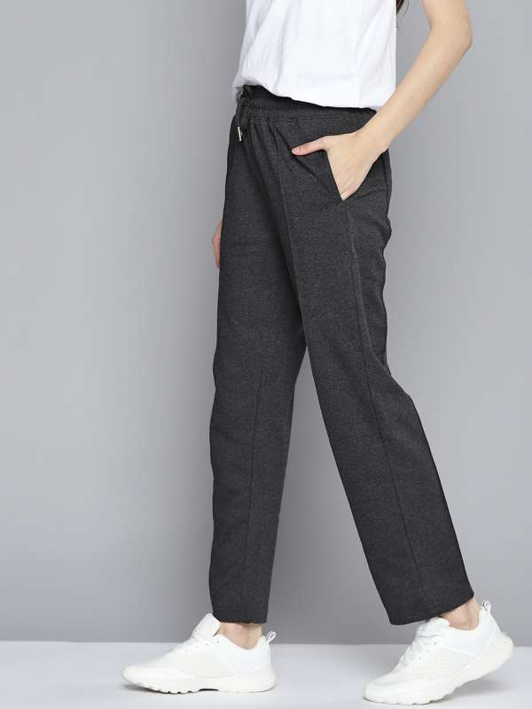 Buy Mast & Harbour Women Black Solid Pure Cotton Joggers - Track