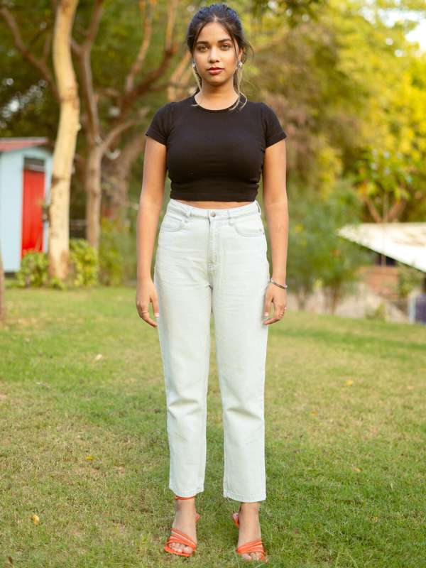 White top jeans myntra