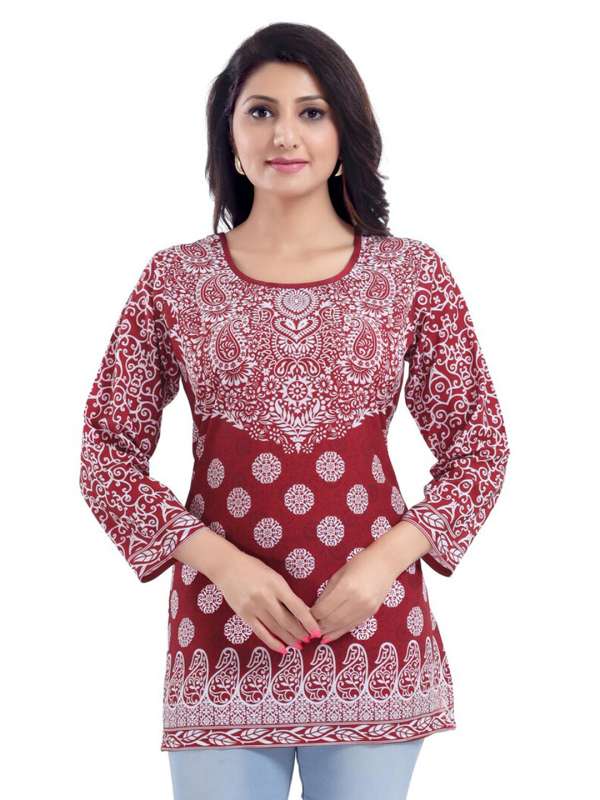 Red Tunics Kurtis Tops Buy Red Tunics Kurtis Tops online in India