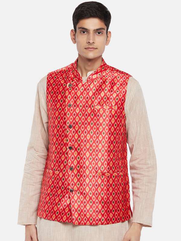 Buy Indus Route By Pantaloons Grey Linen Nehru Jacket - Nehru Jackets for  Men 1338738